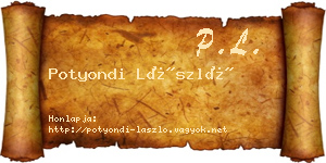 Potyondi László névjegykártya